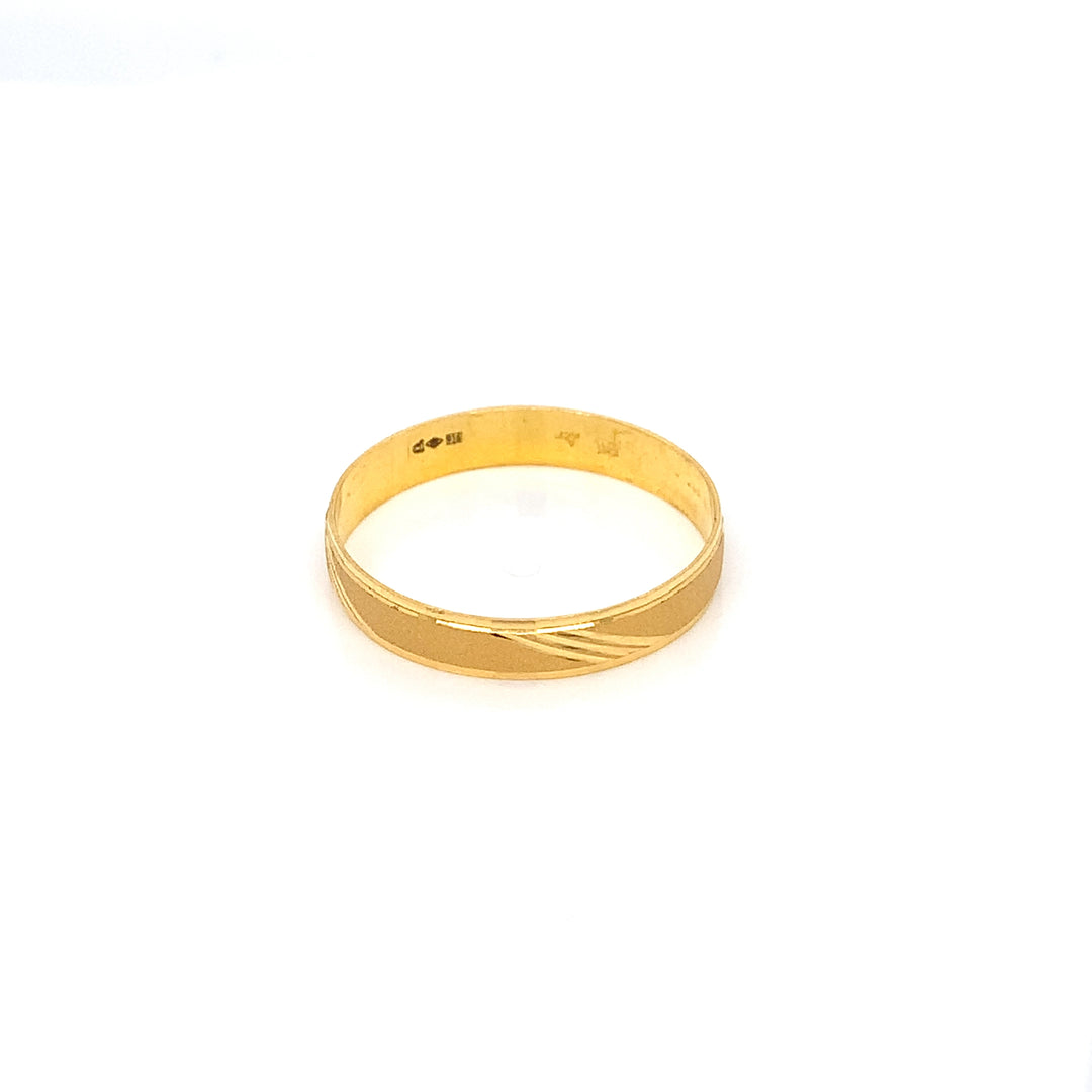 22K YG Fancy Band Ring-1pc