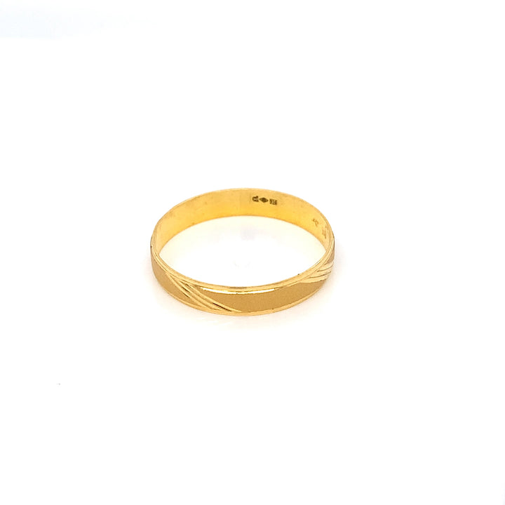 22K YG Fancy Band Ring-1pc