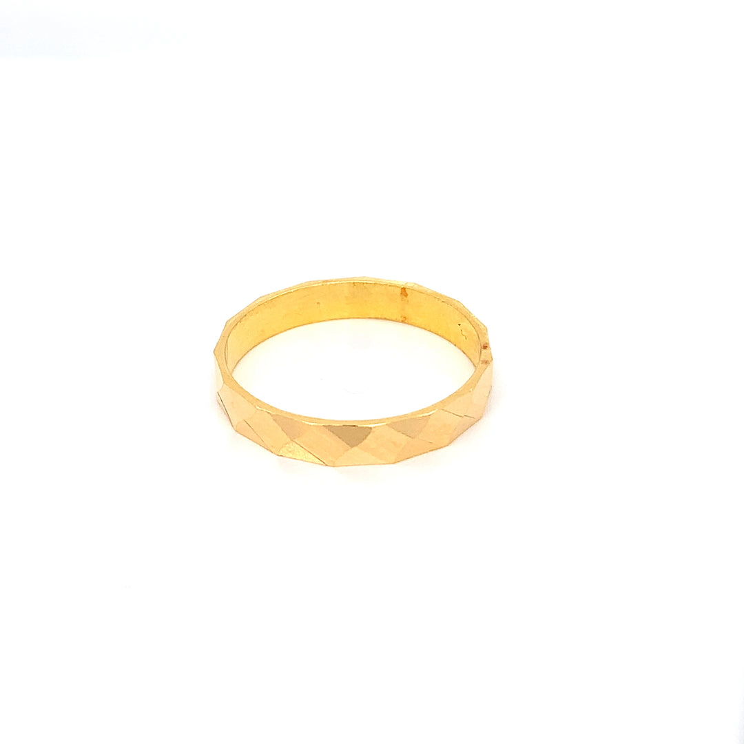 22K YG Fancy Band Ring-1pc