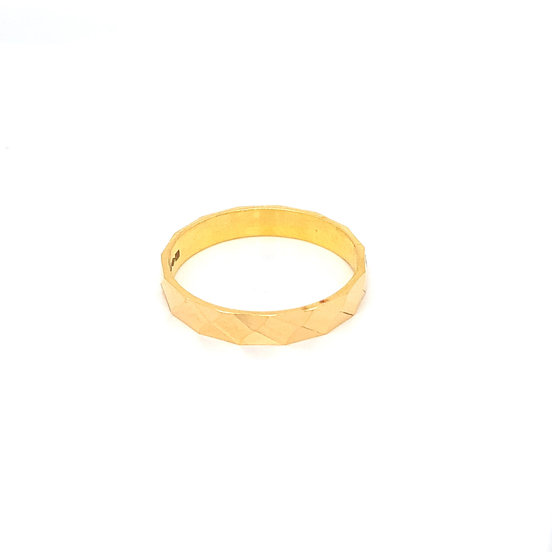 22K YG Fancy Band Ring-1pc