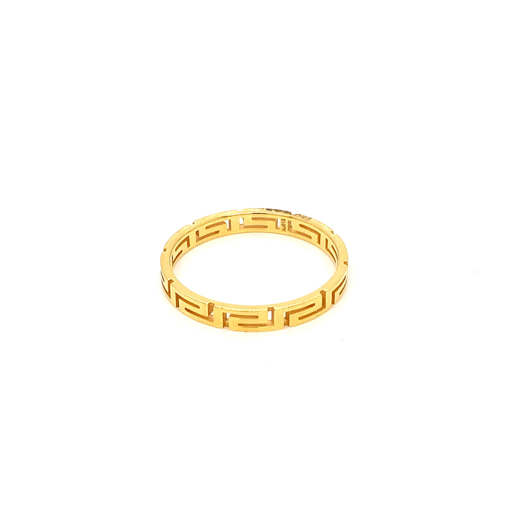 22K YG Fancy Band Ring-1pc