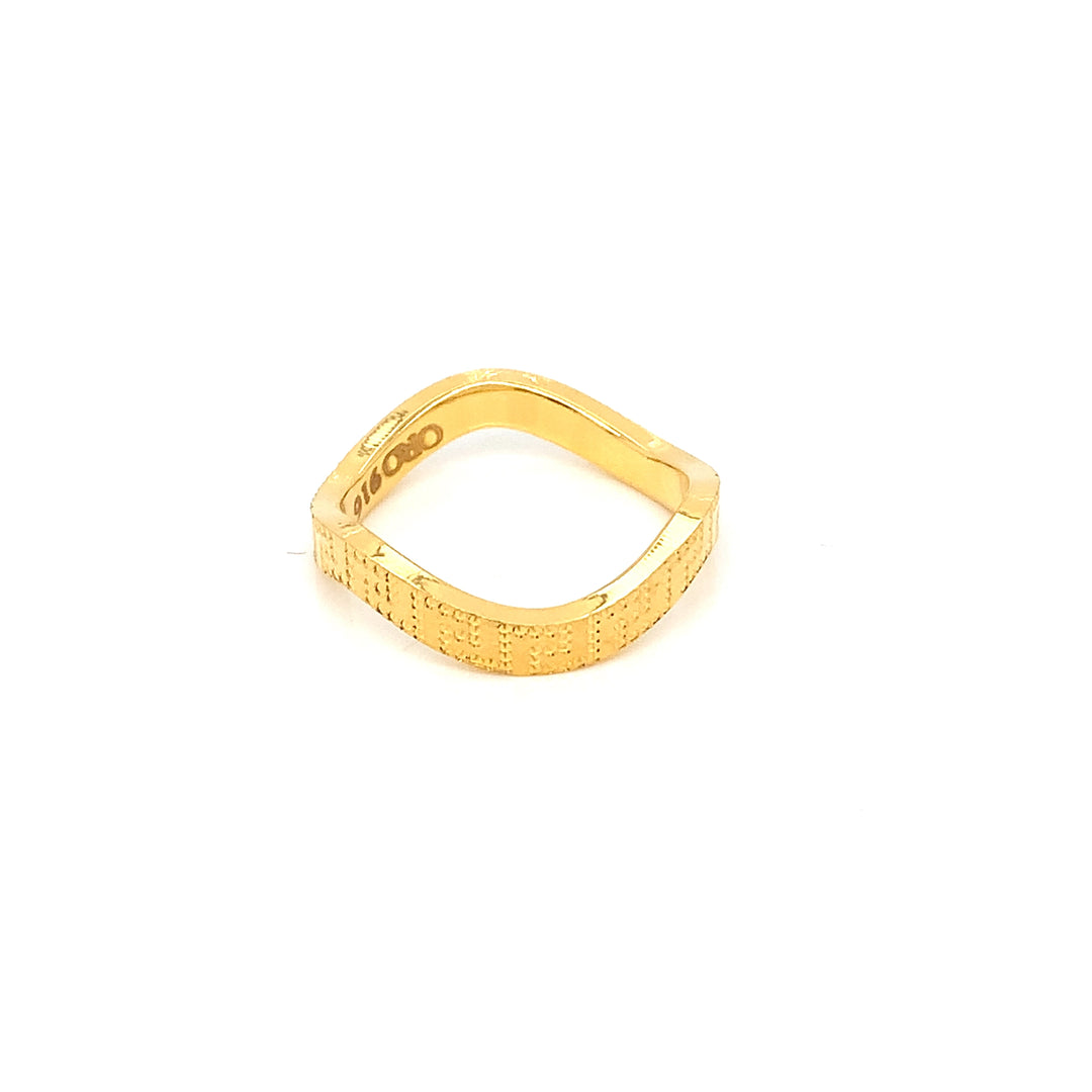 22K YG Fancy Band Ring-1pc