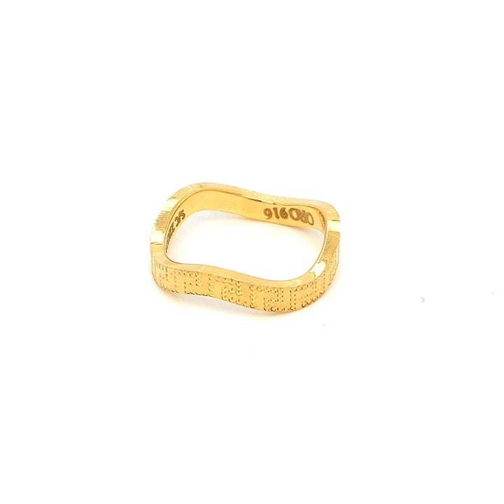 22K YG Fancy Band Ring-1pc
