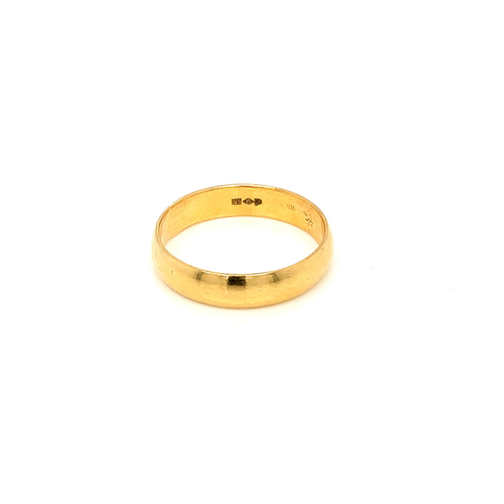 22K YG Plain Band Ring-1pc