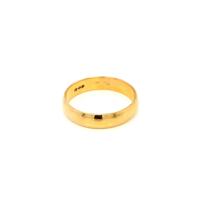 22K YG Plain Band Ring-1pc