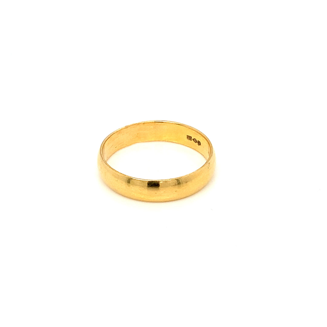 22K YG Plain Band Ring-1pc