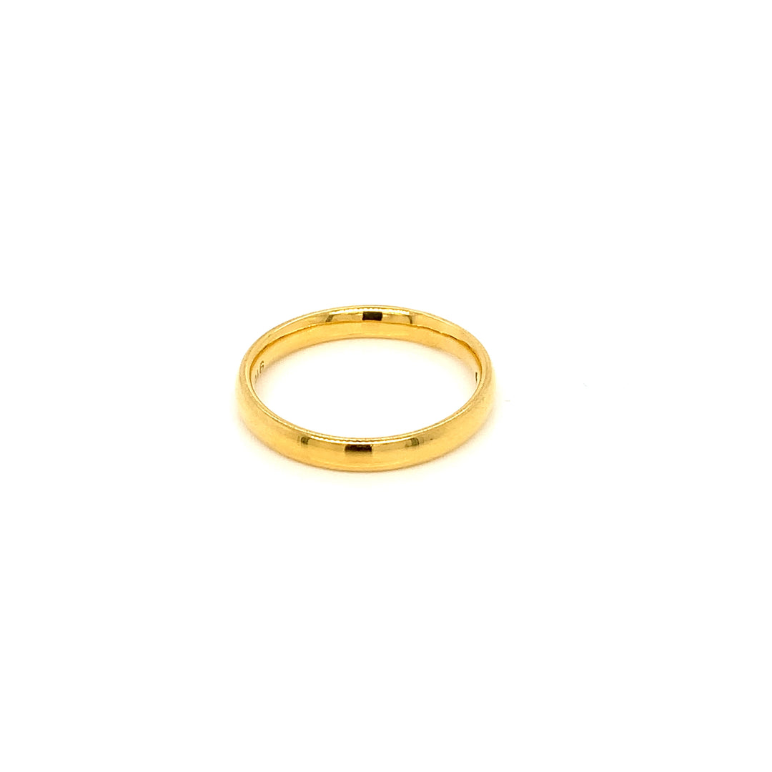 22K YG Plain Band Ring-1pc