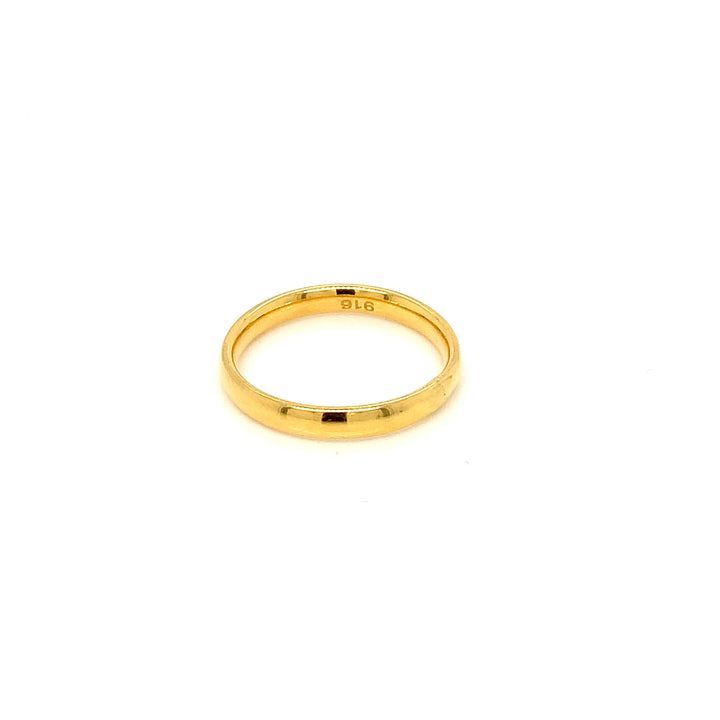 22K YG Plain Band Ring-1pc