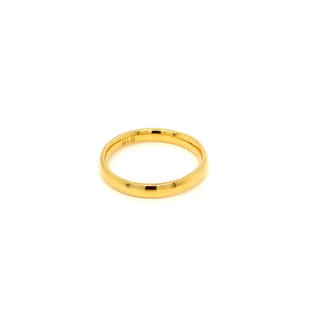 22K YG Plain Band Ring-1pc