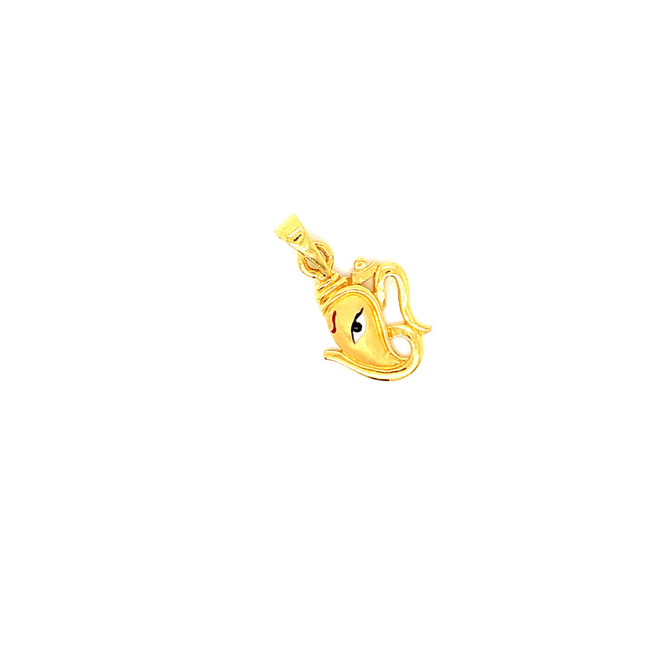 22K YG Ganesh Pendant-1pc