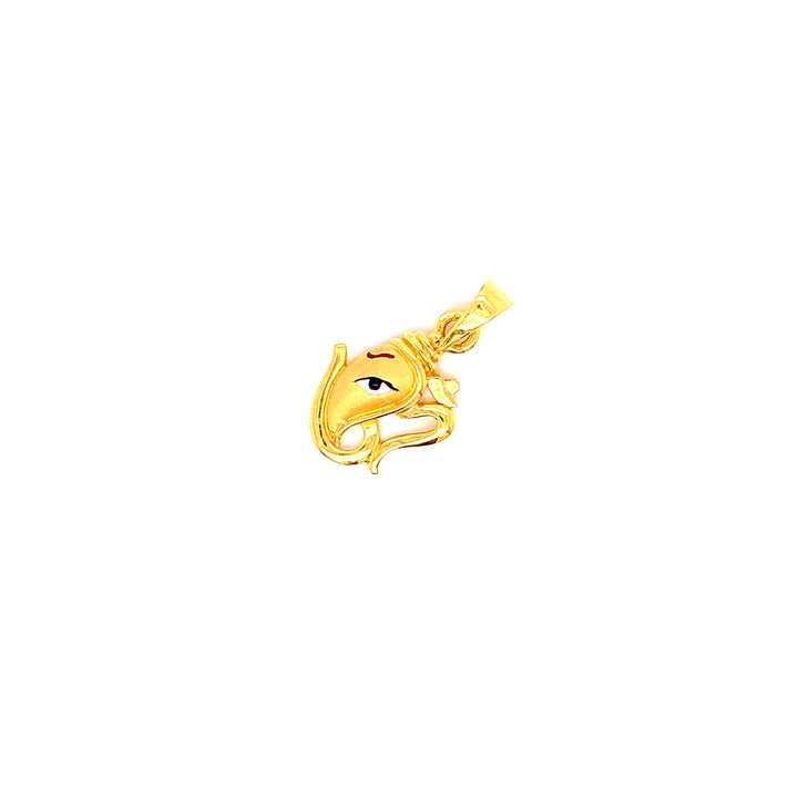 22K YG Ganesh Pendant-1pc