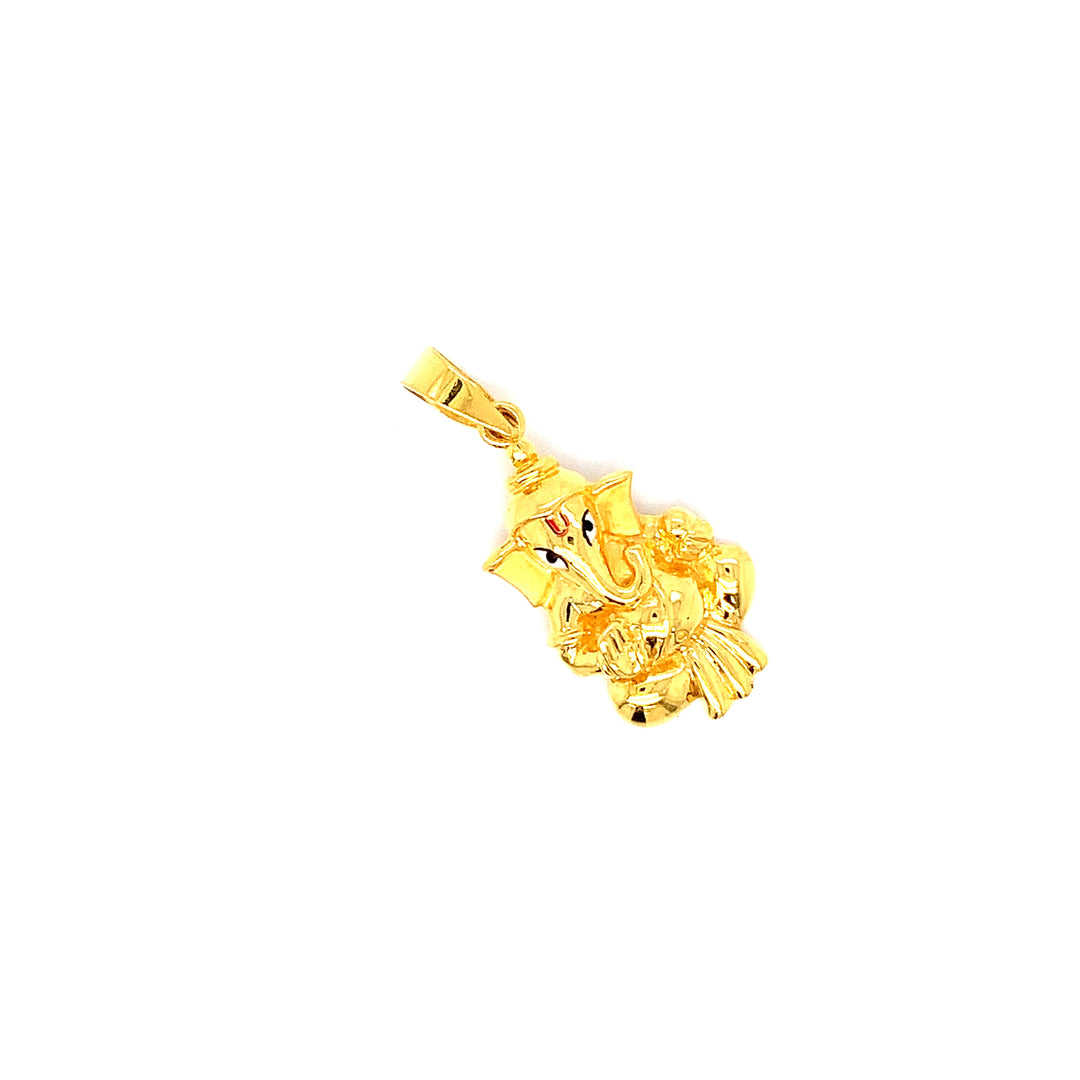 22K YG Ganesh Pendant-1pc