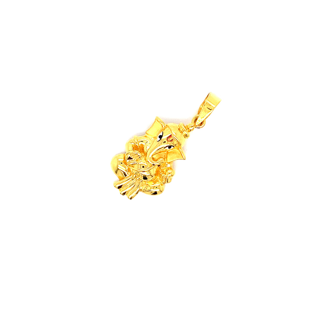 22K YG Ganesh Pendant-1pc