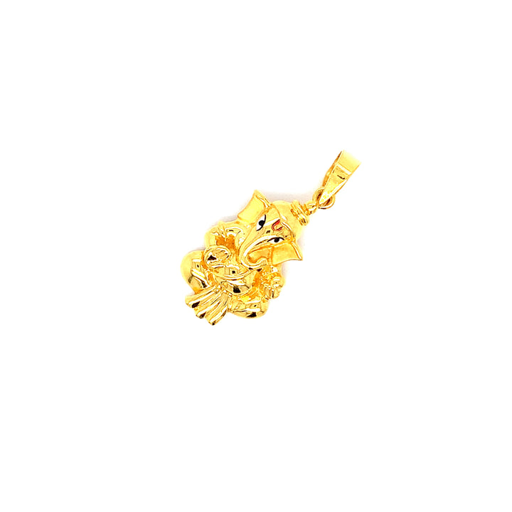 22K YG Ganesh Pendant-1pc