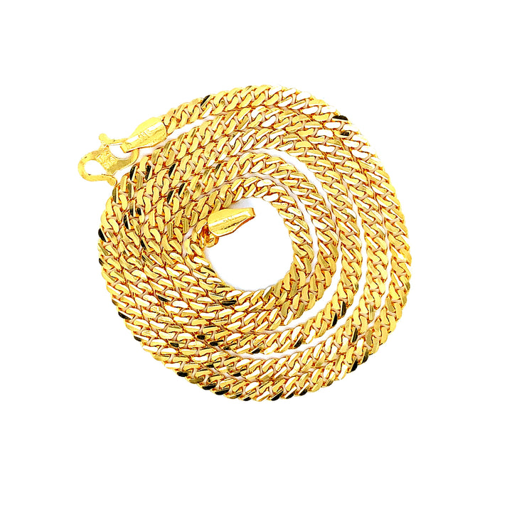 22K YG Cuban Chain-1pc