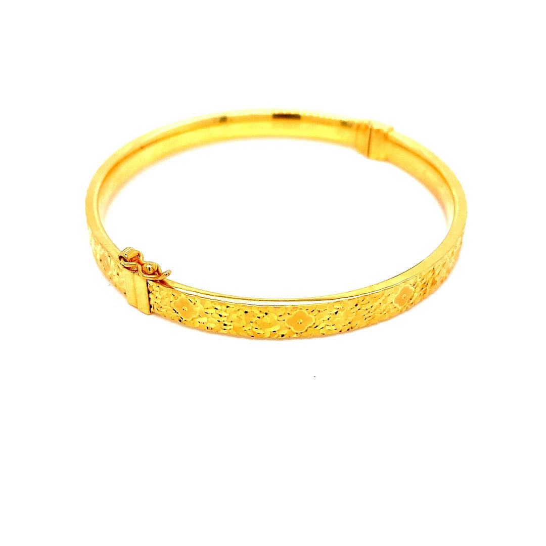 22K YG Fancy Bangle-1pc