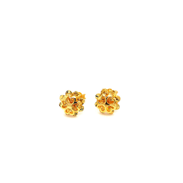 22K YG Fancy Earring-1pair
