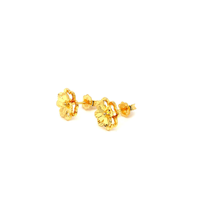 22K YG Fancy Earring-1pair