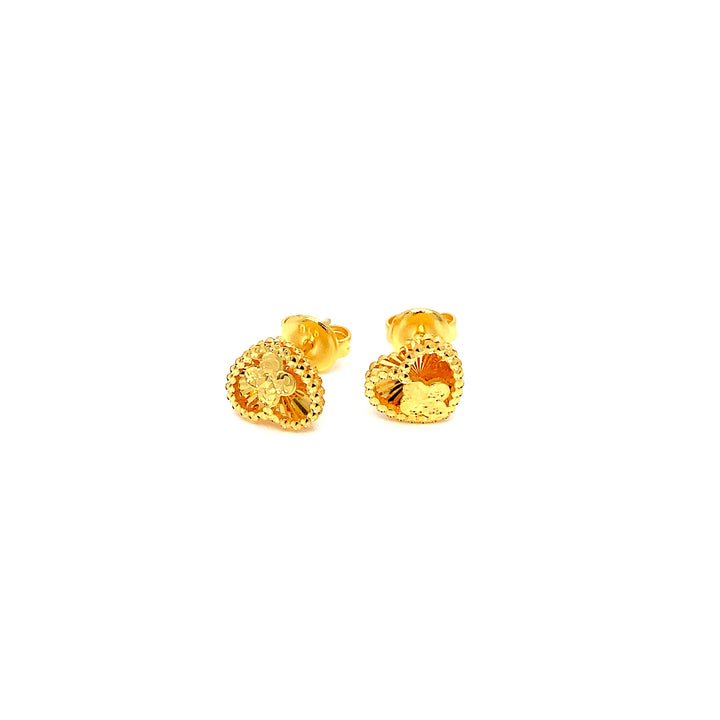 22K YG Fancy Earring-1pair