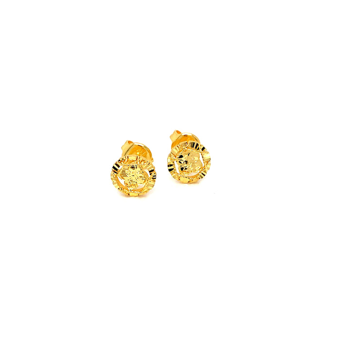 22K YG Fancy Earring-1pair