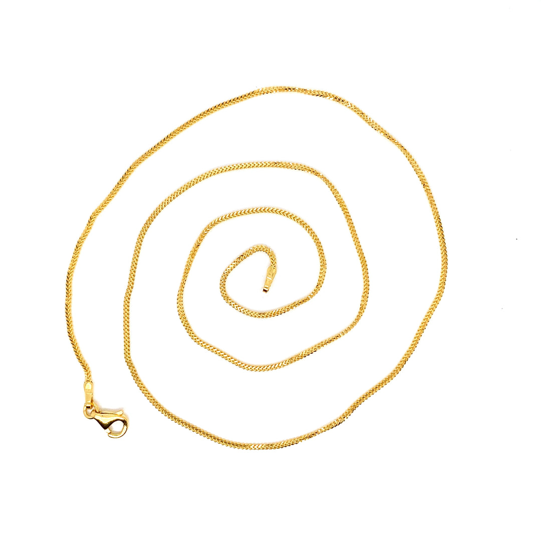 22K YG Foxtail Chain-1pc