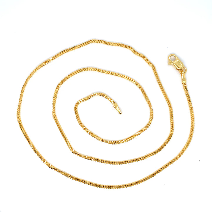 22K YG Foxtail Chain-1pc