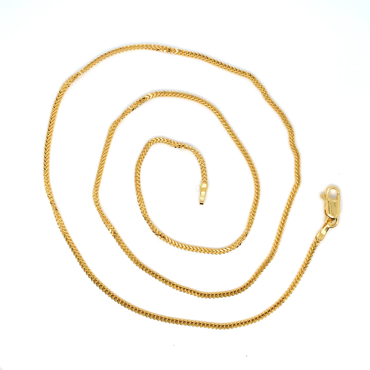 22K YG Foxtail Chain-1pc