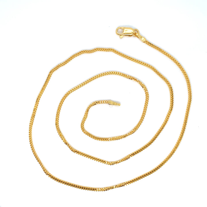 22K YG Foxtail Chain-1pc