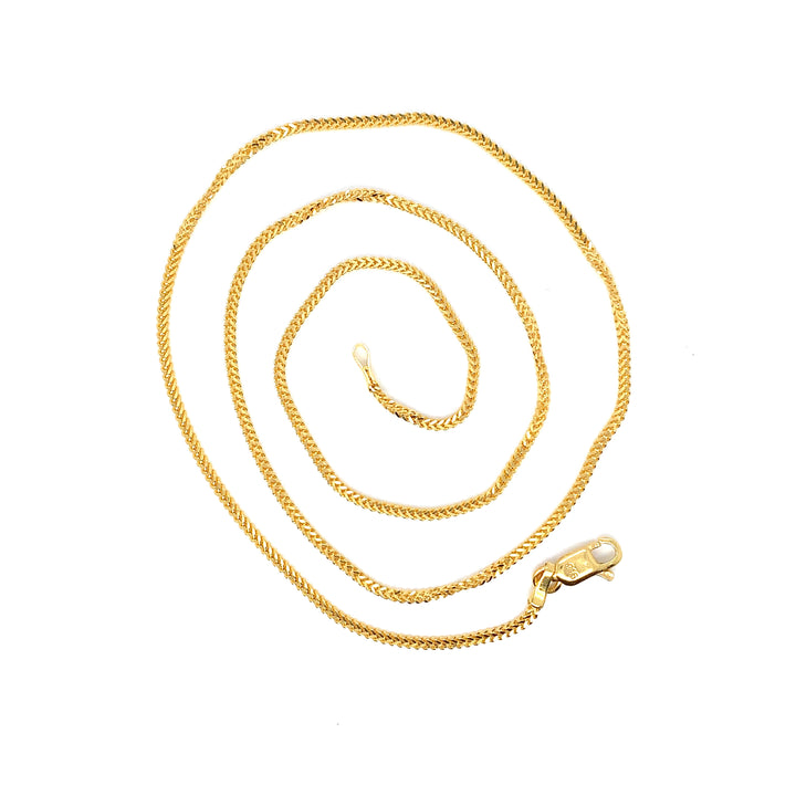 22K YG Foxtail Chain-1pc