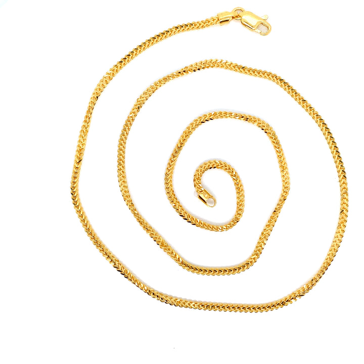 22K YG Foxtail Chain-1pc