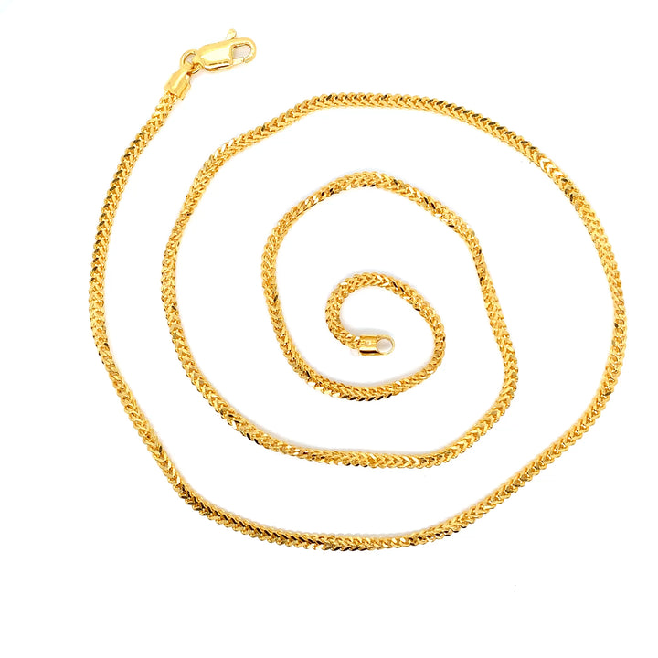 22K YG Foxtail Chain-1pc
