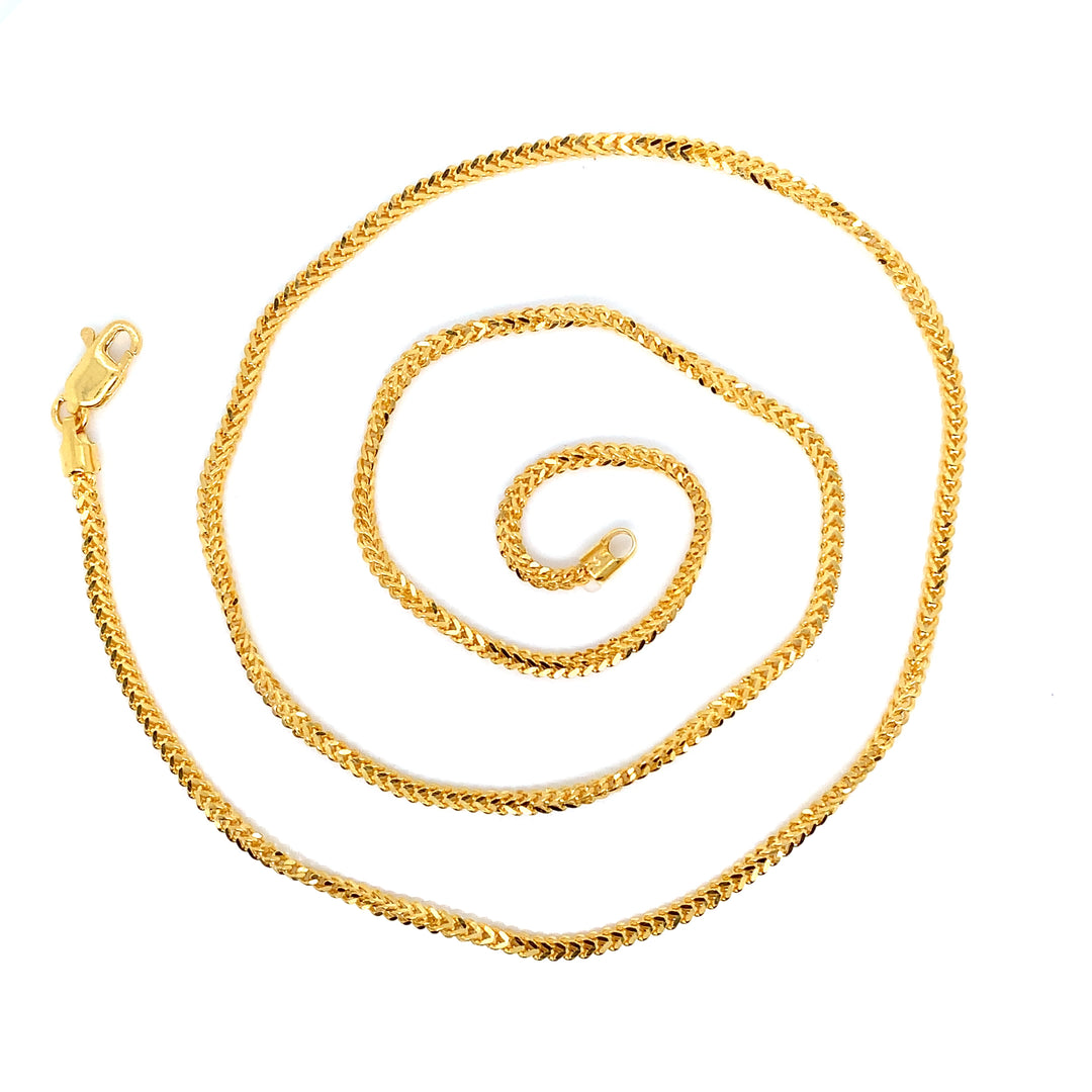 22K YG Foxtail Chain-1pc