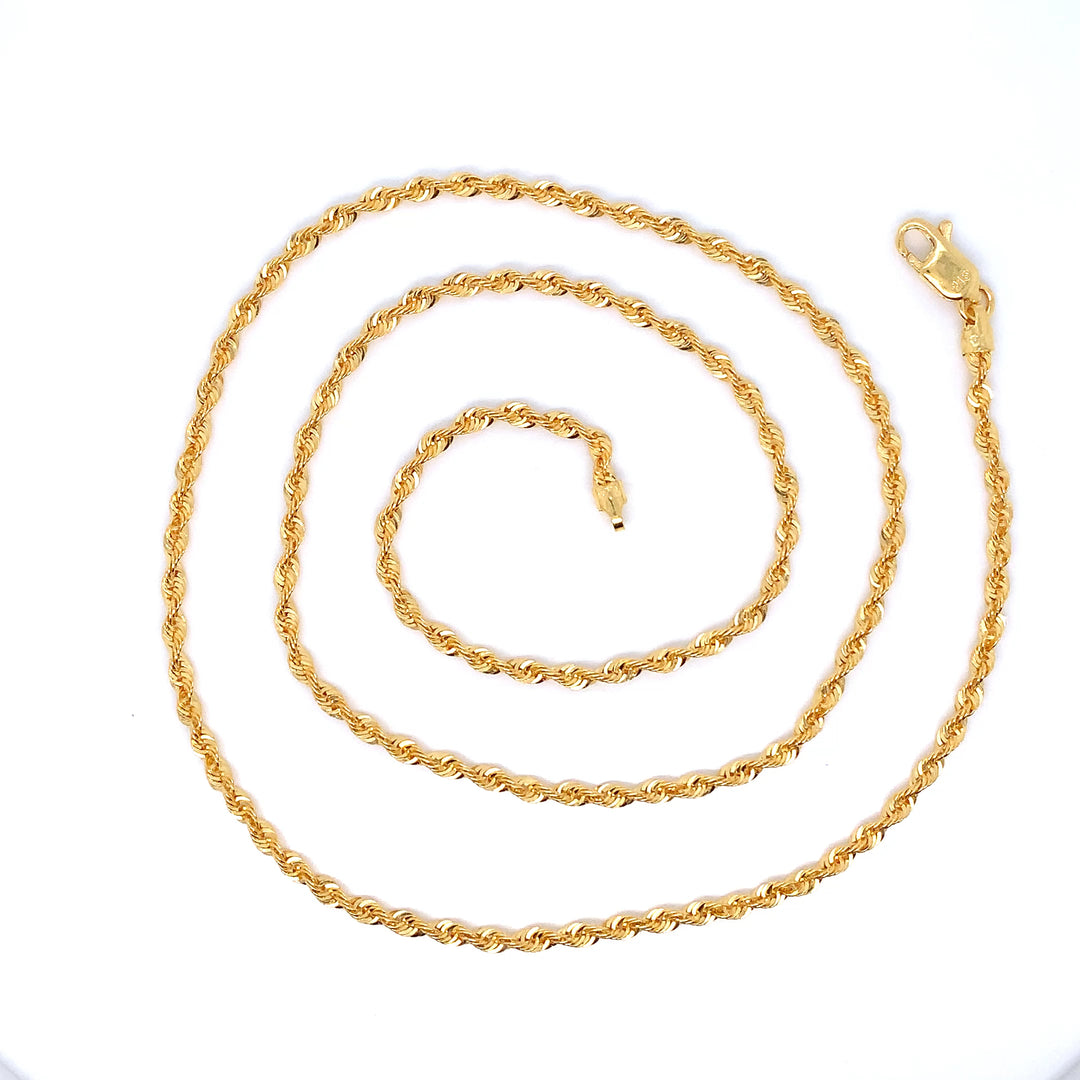 22K YG Rope Chain-1pc