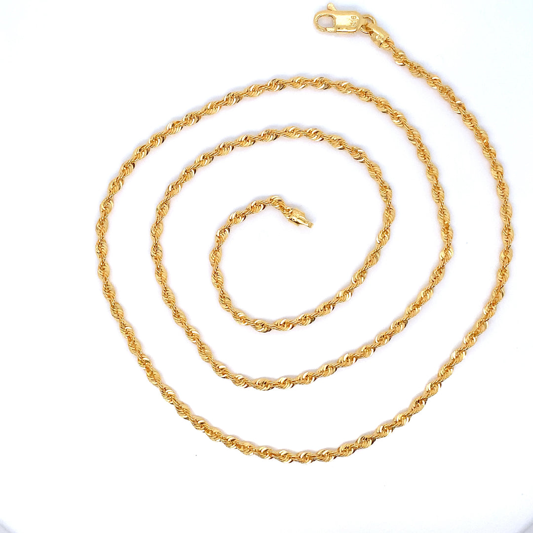 22K YG Rope Chain-1pc
