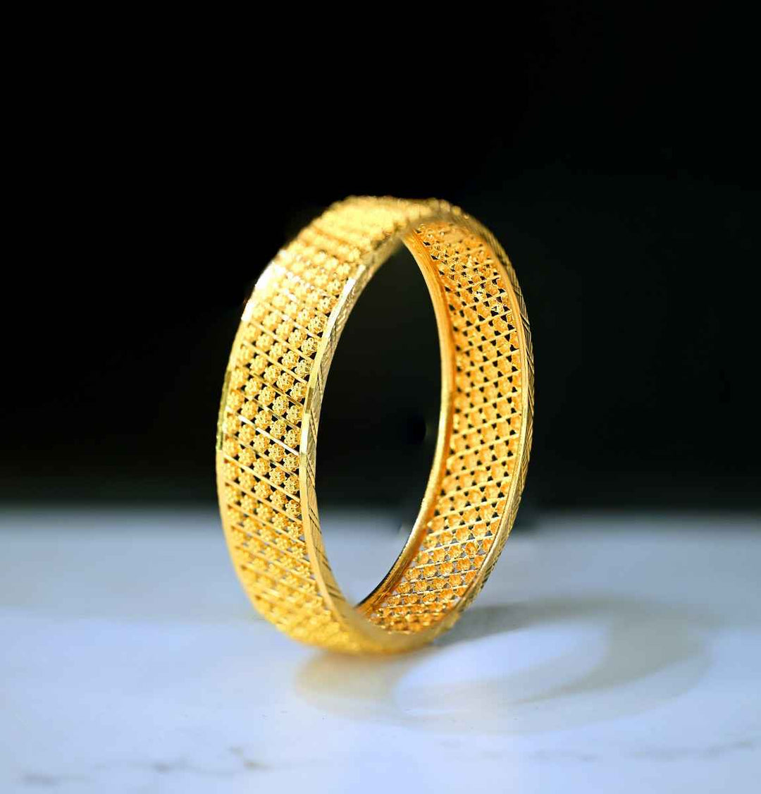 22K YG Solid Bangle-1pc
