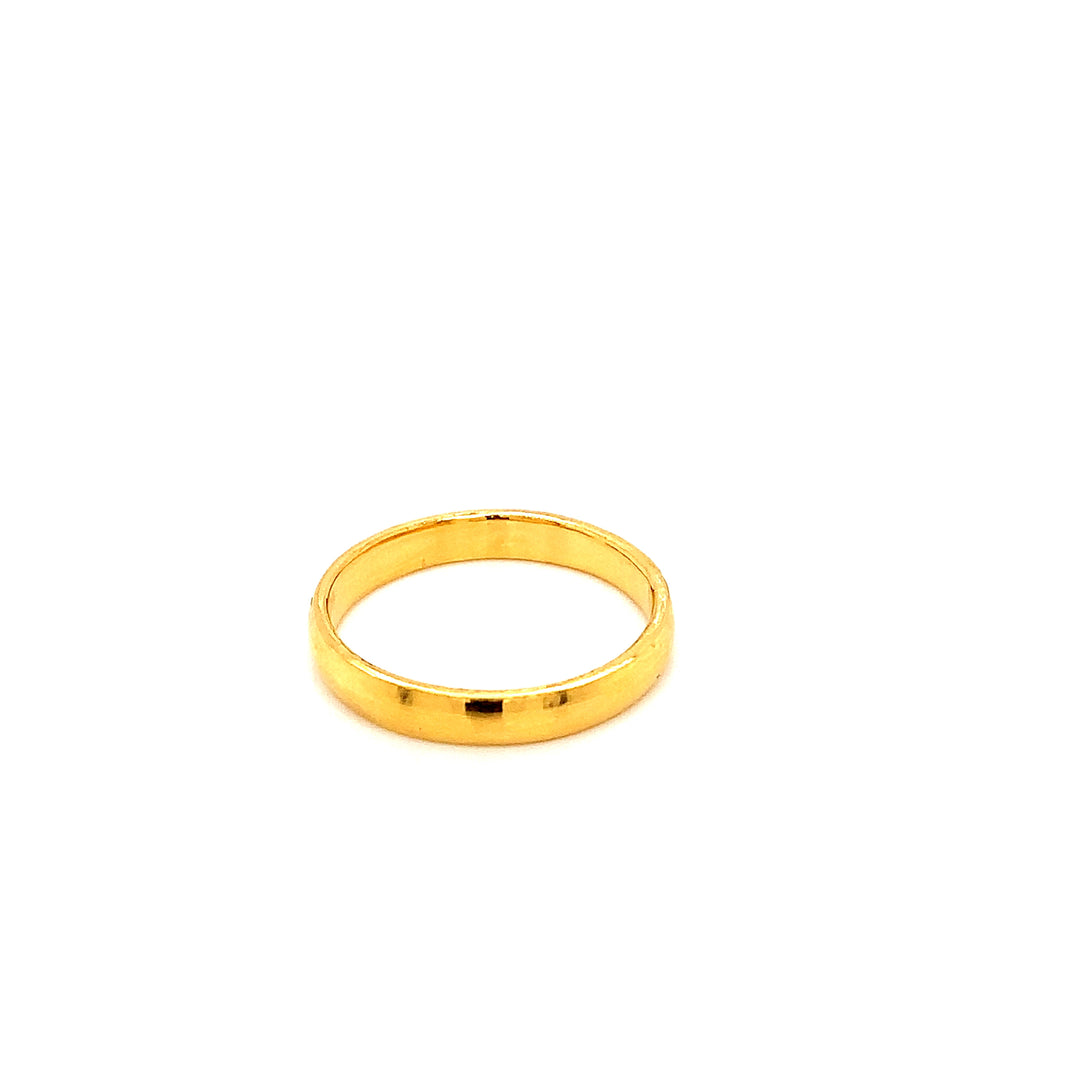 24K YG Plain Band Ring-1pc