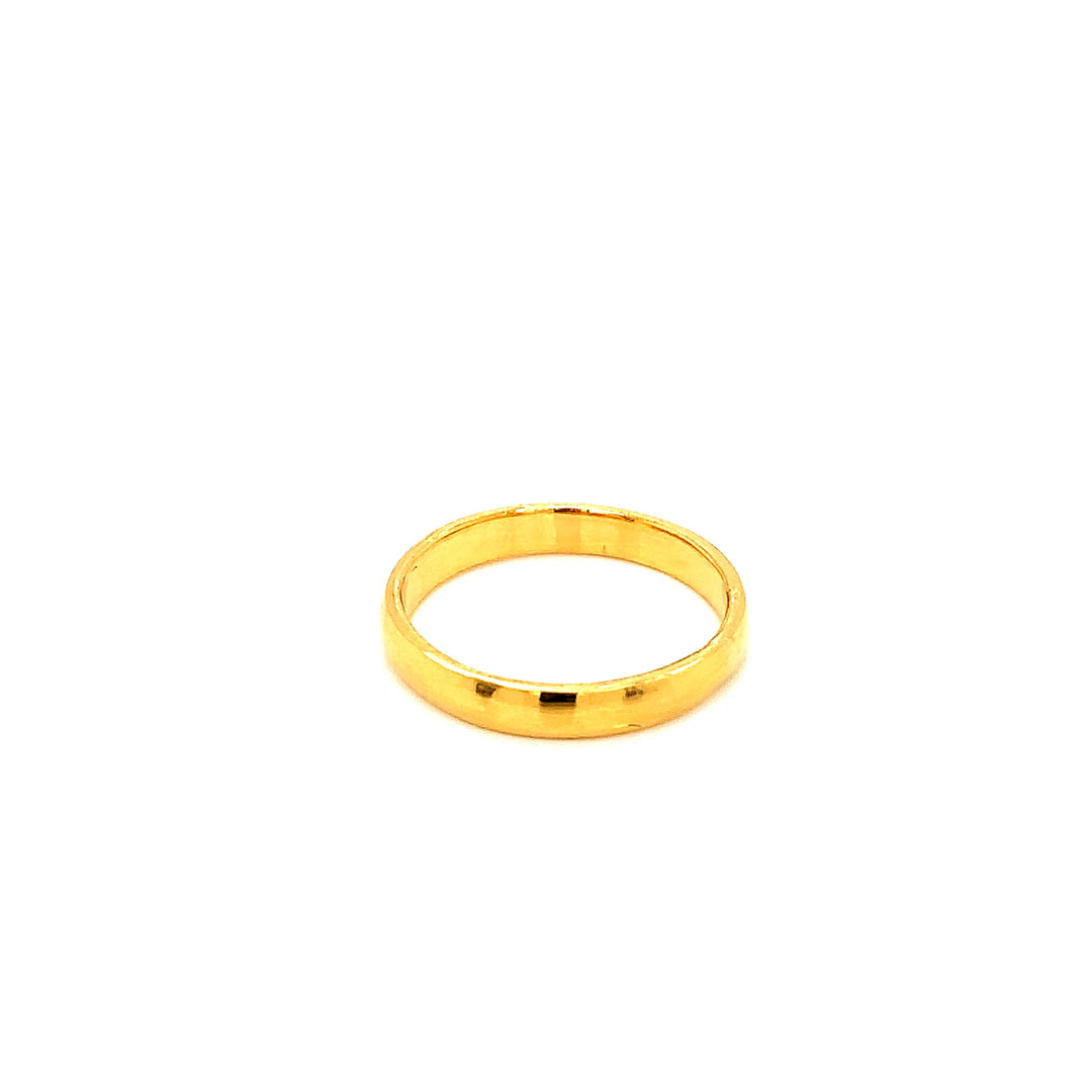 24K YG Plain Band Ring-1pc