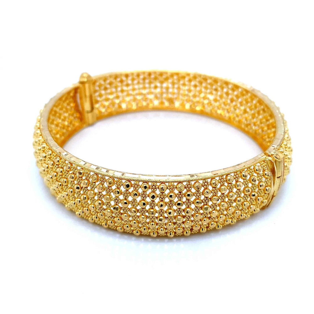 22K YG Screw Bangle-1pc