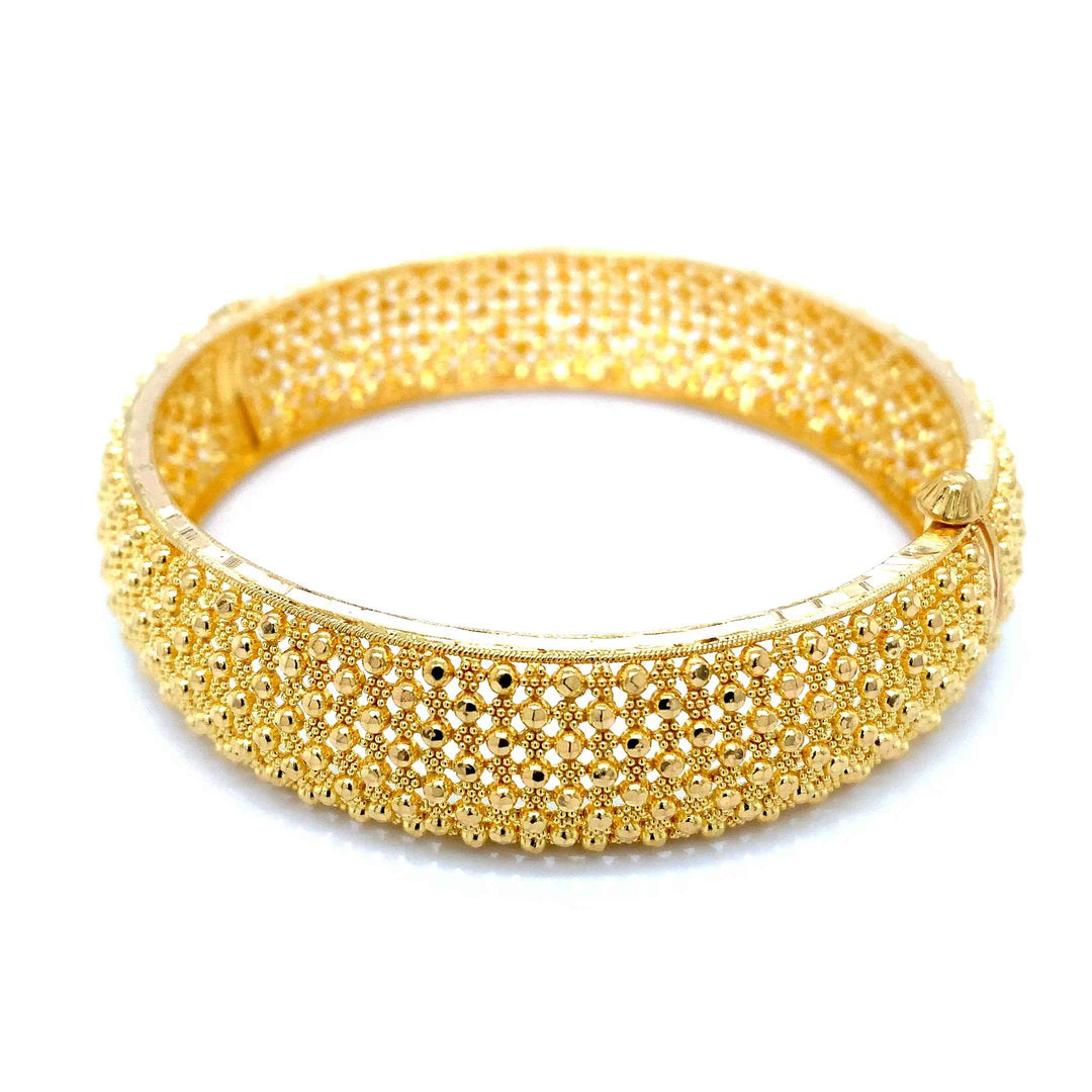 22K YG Screw Bangle-1pc