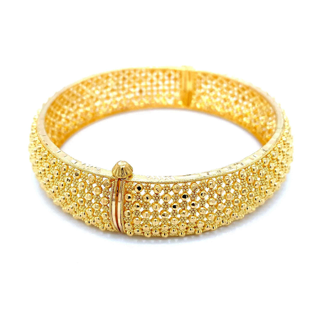 22K YG Screw Bangle-1pc