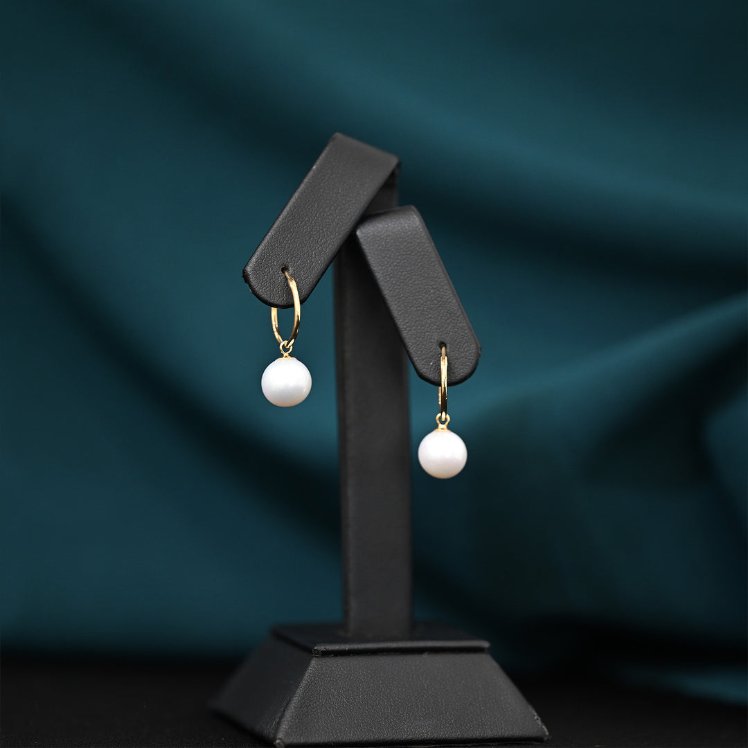 18K YG FWP Hoop Earring-1pair