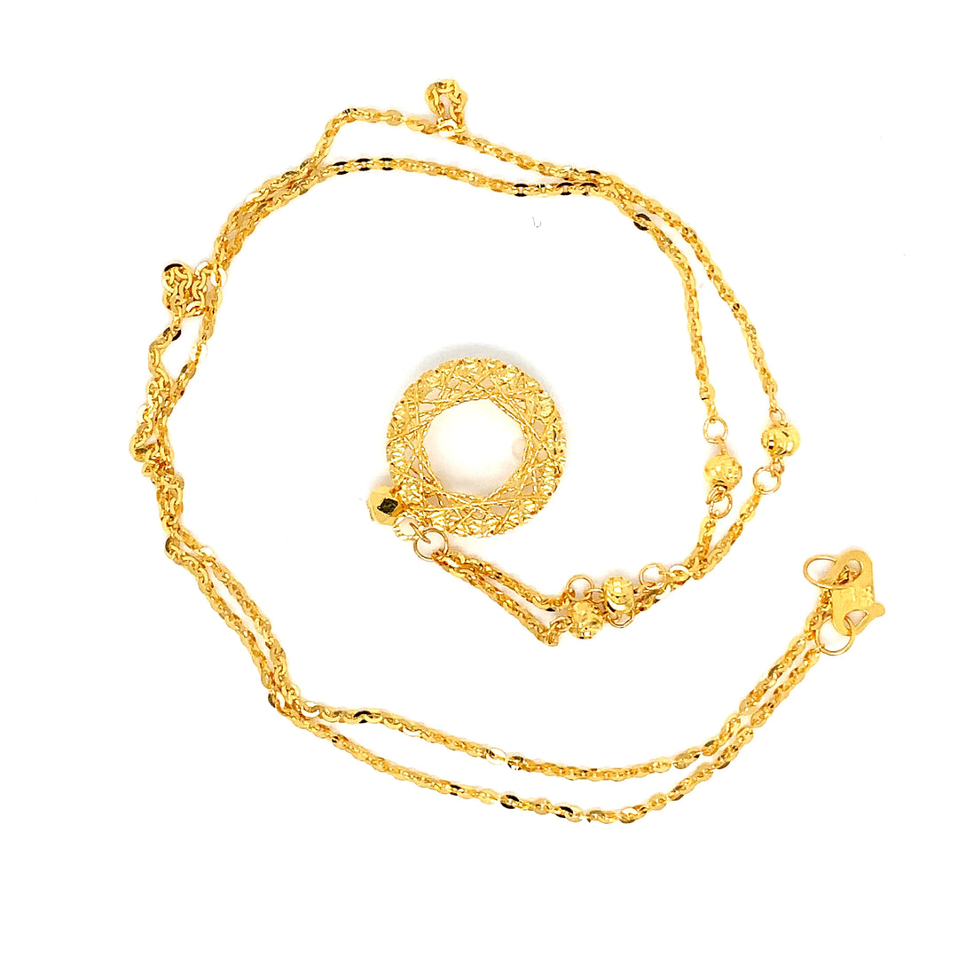 22K YG Fancy Necklace-1pc