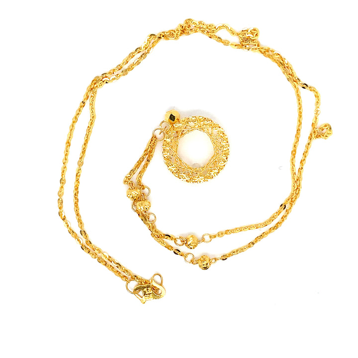 22K YG Fancy Necklace-1pc