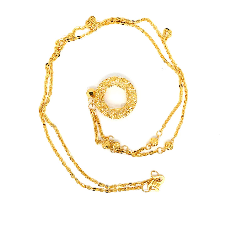 22K YG Fancy Necklace-1pc
