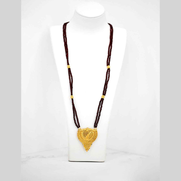 22K YG Red Crystal Mangalsutra-1pc