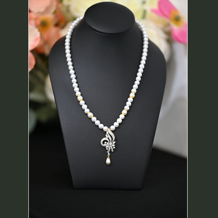 18K+14K YG FWP Diamond Necklace-1pc