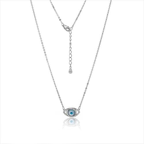 Sterling Silver Evil Eye Necklace-1pc