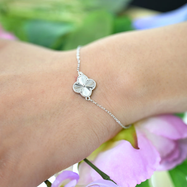 Sterling Silver Clover Bracelet-1pc
