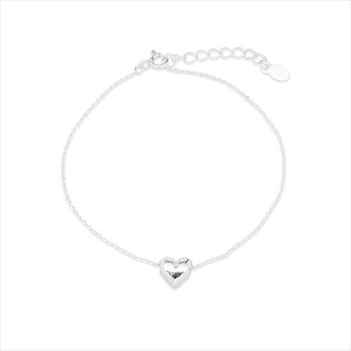 Sterling Silver Moving Heart Bracelet-1pc