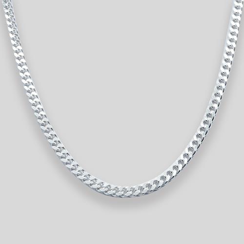 5.4mm Solid Sterling Silver Cuban Chain-56cm